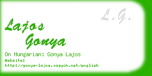 lajos gonya business card